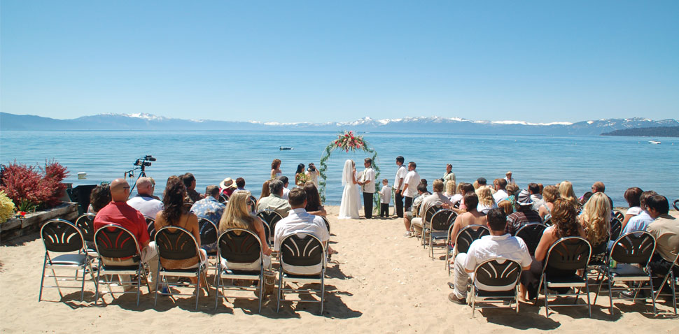wedding on lake tahoe at mourelatos beachfront resort